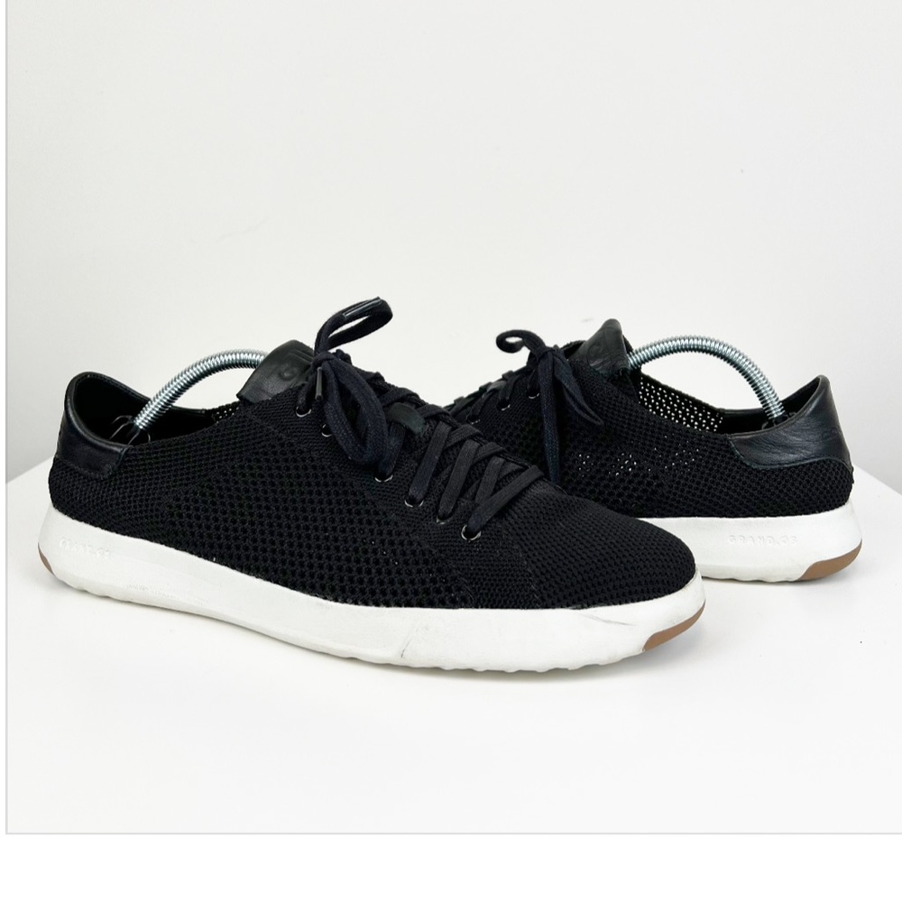 Cole Haan‎ BLACK Grandpro Tennis Stitch Lite
Knit Lace Up Sneakers Size 10.5 M